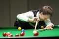 Judd Trump of UK in action during World snooker tournament Ã¢â¬ÅVictoria Bulgaria openÃ¢â¬Â in Sofia, Bulgaria Ã¢â¬â nov 18, 2012. Royalty Free Stock Photo